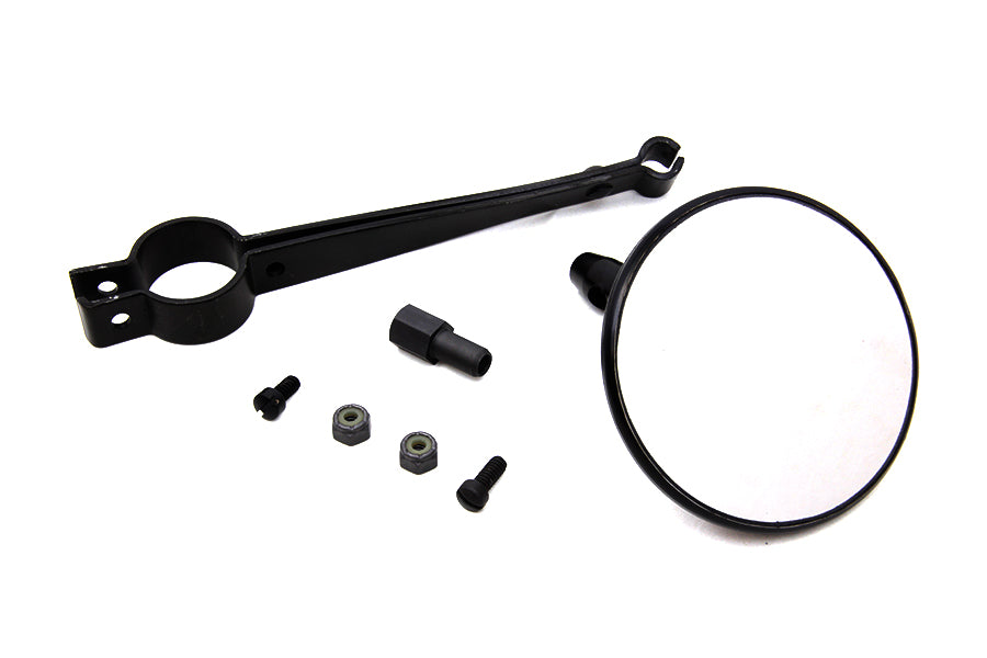 Wyatt Gatling 3-inch black face retro mirror kit for motorcycles