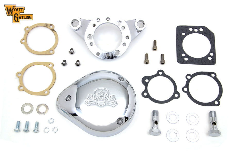 V-Twin Chrome Wyatt Gatling Air Cleaner Assembly 34-1852