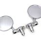 Wyatt Gatling Cafe Style Mirror Set in chrome finish