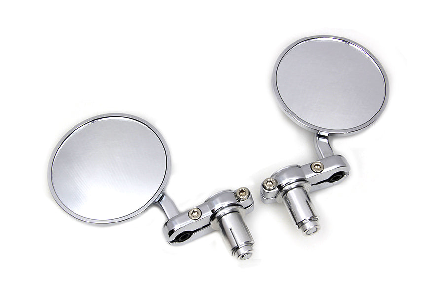 Wyatt Gatling Cafe Style Mirror Set in chrome finish