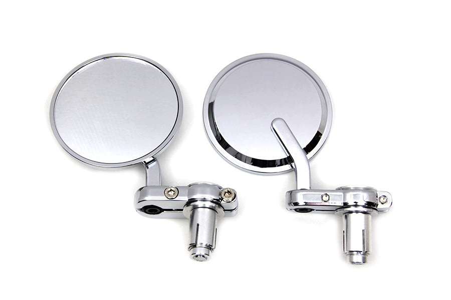 Wyatt Gatling Cafe Style Mirror Set in chrome finish, featuring two decorative wall mirrors