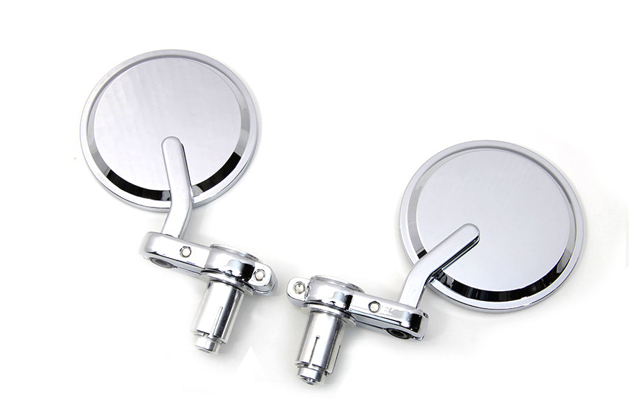 Wyatt Gatling Cafe Style Mirror Set in chrome, featuring a sleek decorative mirror design