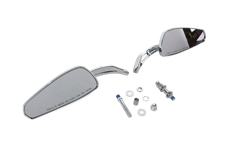 Wyatt Gatling chrome teardrop mirror set with sleek decorative frames