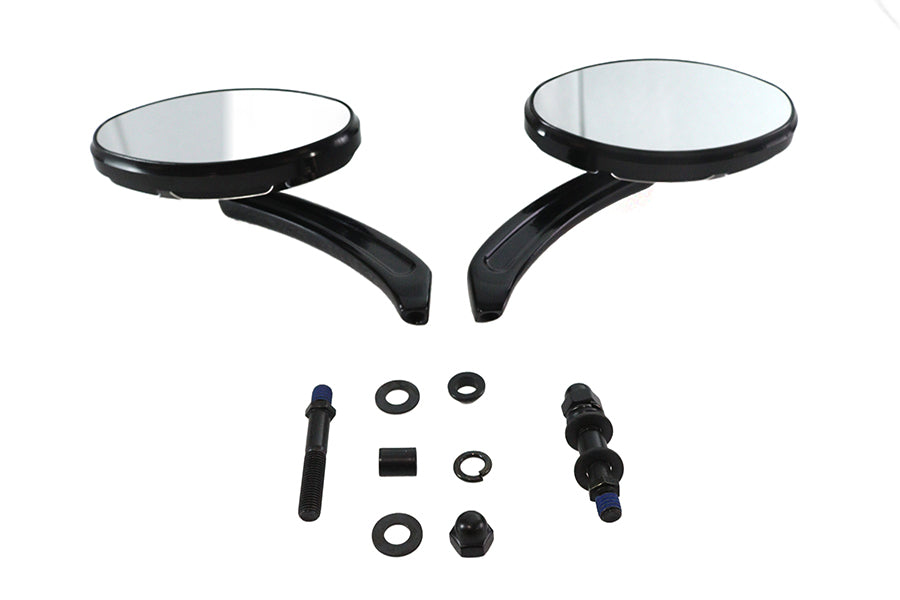Wyatt Gatling 72313B black oblong mirror set with sleek frames on a neutral background