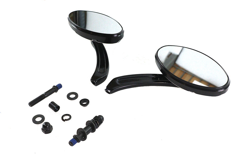 Wyatt Gatling 72313B black oblong mirror set with sleek frames for wall display