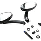 Wyatt Gatling 72313B black oblong mirror set with sleek frames for wall display
