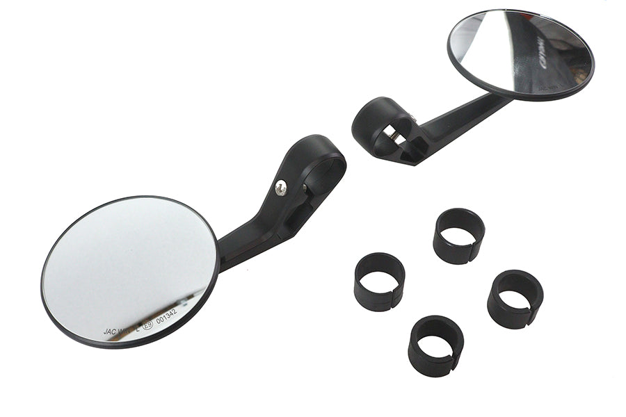 Wyatt Gatling black round mirror set, product 34-2144