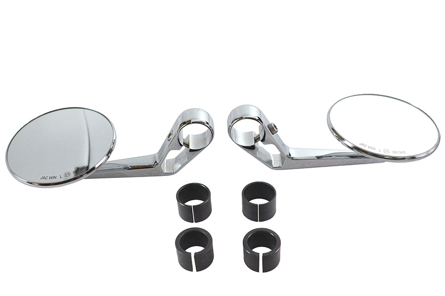 Wyatt Gatling chrome round mirror set, model 34-2145