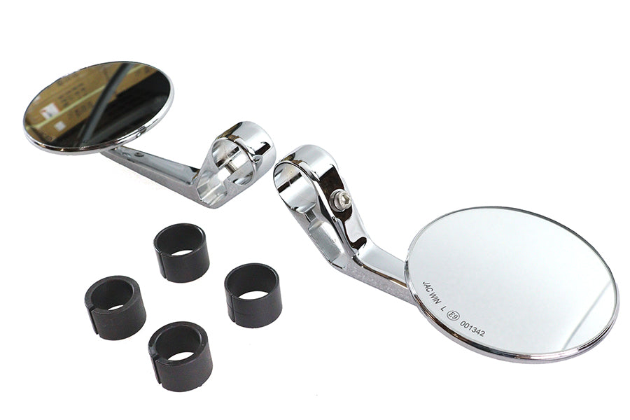 Wyatt Gatling chrome round mirror set, model 34-2145
