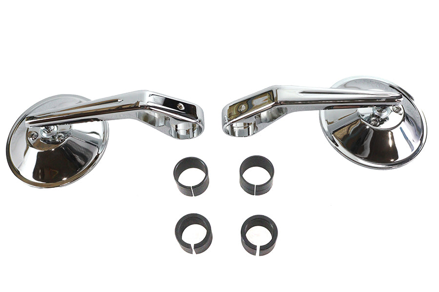 Wyatt Gatling Chrome Gatling round mirror set, model 34-2145
