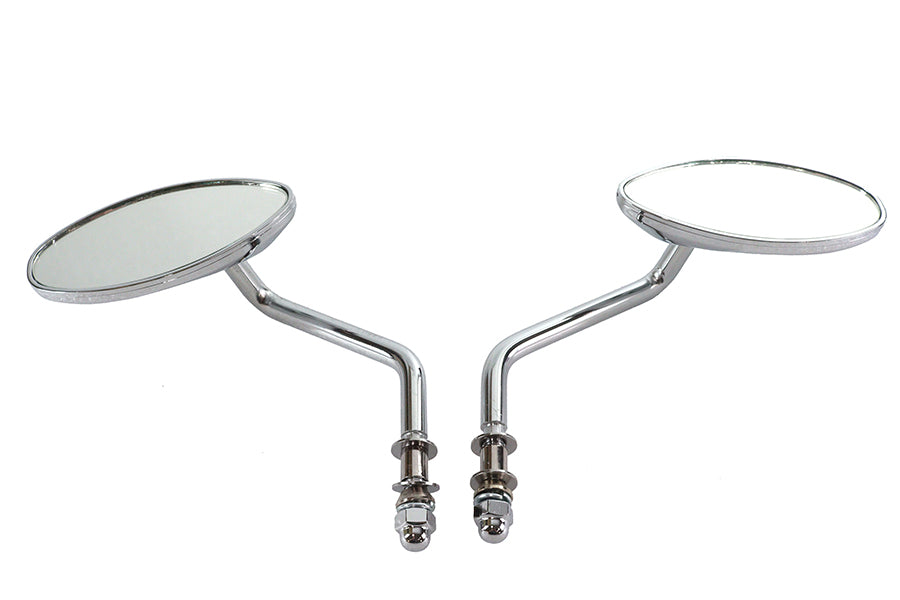 Wyatt Gatling 72314 chrome oval mirror set with sleek reflective frames