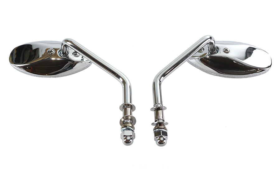 Wyatt Gatling 72314 chrome oval mirror set with sleek reflective frames