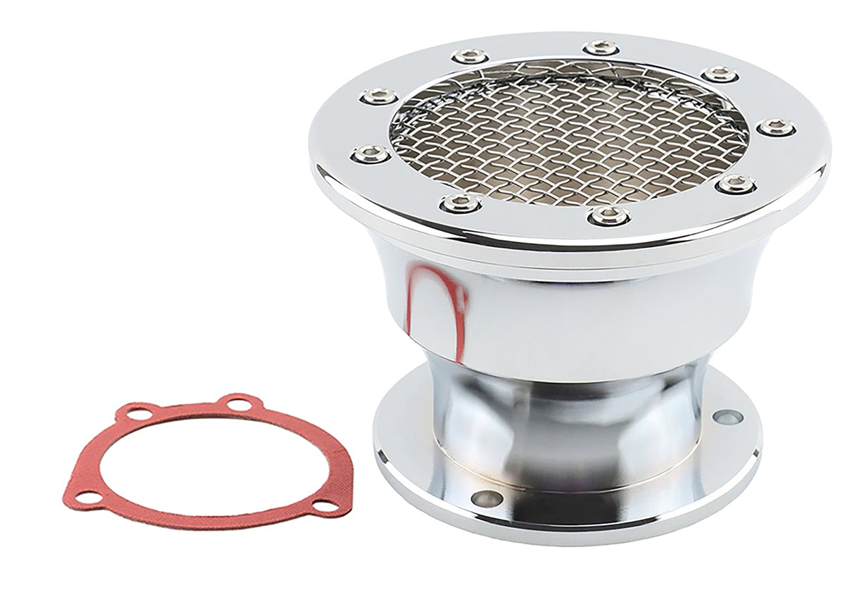 Ultima Screened CV Velocity Stack Chrome fuel and air system componentETwitter
