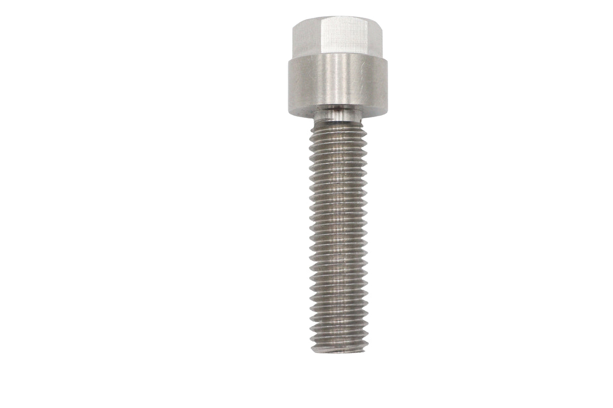 V-Twin 39mm fork mirror stud mount in natural stainless steel 񟿽