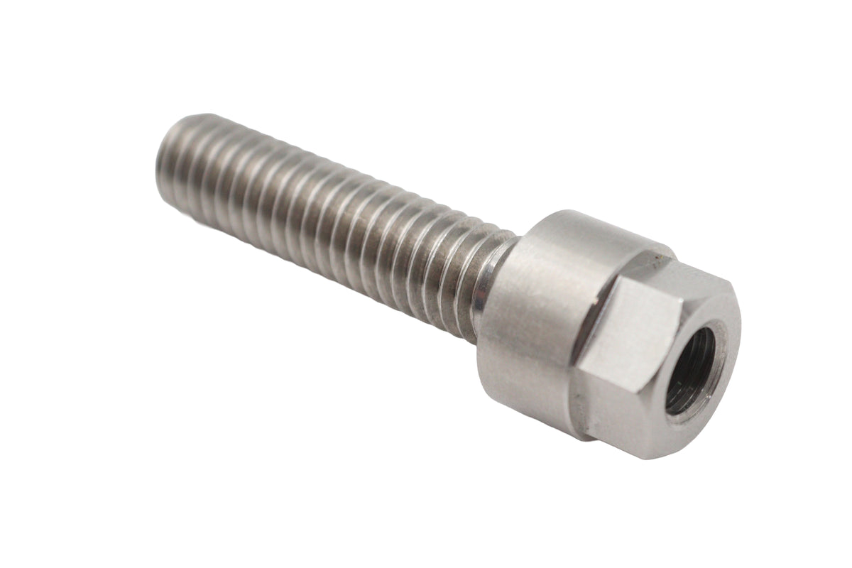 V-Twin 39mm fork mirror stud mount in natural stainless steel、】【