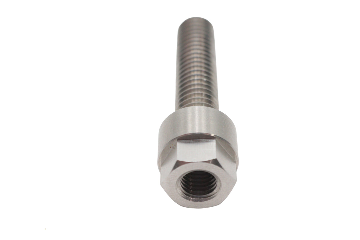V-Twin 39mm fork mirror stud mount in natural stainless steel for motorcycle mirrors