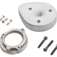 V-Twin Mini Teardrop Mikuni carburetor cover kit, model 34-2552, shown in black finish