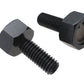 V-Twin M8 breather bolt set with screen in black finish for motorcycle engine applications