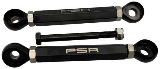 PSR lowering link for Kawasaki Ninja 400, stock to 4-inch drop, black suspension component