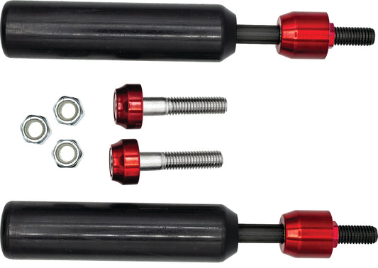 SANTORO FABWORX SF50002 red shock mount sliders for Dyna 2009–2017 suspension