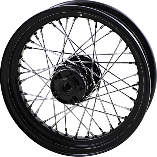 VT BLACK FRONT 40 SPOKE WHEELS HARLEY MODELS 86-99 - The Speed Shop Canada