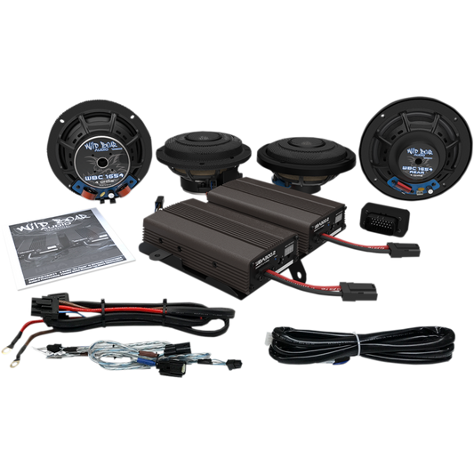 WILD BOAR 600 WATT STEREO PACKAGE 14-24 HARLEY CVO FLHT