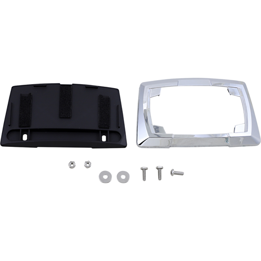 CIRO LLC multi-fit license plate frame in chrome finish, front view