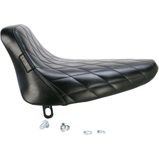 LE PERA 0802-0813 Bare Bones Solo Seat – Diamond Stitch, Black, Softail 1984–1999
