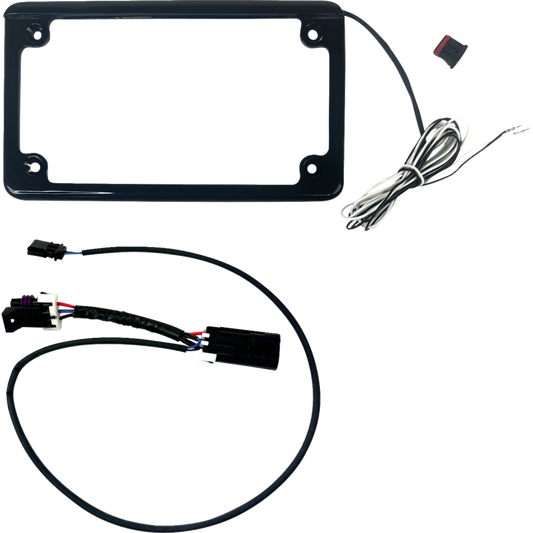 Custom Dynamics gloss black frame license plate for Can-Am Maverick, model 2030-2394