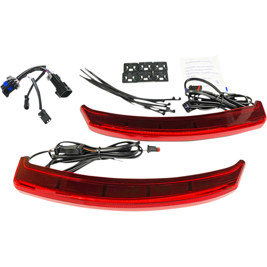 CUSTOM DYNAMICS Light Bagz RedLens LED saddlebag lights for Indian motorcycles 2040-2693