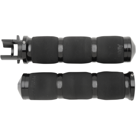 AVON GRIPS Grip Air Cush Indian Ano motorcycle handlebar grips, black and chrome finish