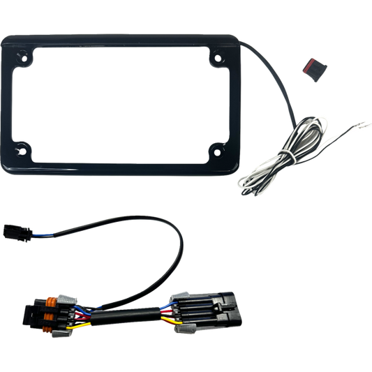 CUSTOM DYNAMICS black license plate frame for SXS RZR, SKU 2030-2391