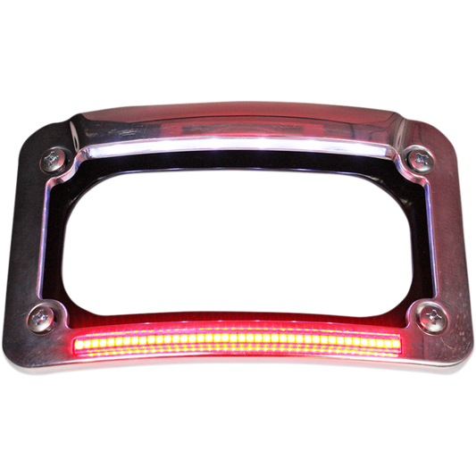 Custom Dynamics 2030-1434 chrome license plate frame for Indian motorcycles