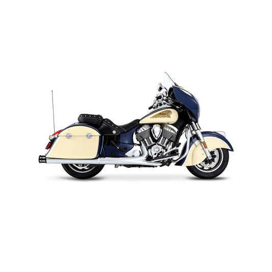 Rinehart Racing 1801-1241 4-Inch Mufflers for Indian Chieftain and Roadmaster, Black with Black Tips