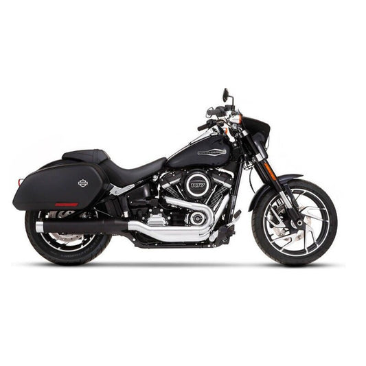 Rinehart Racing 1811-3139 4-Inch Mufflers for Indian, Black with Chrome End Caps