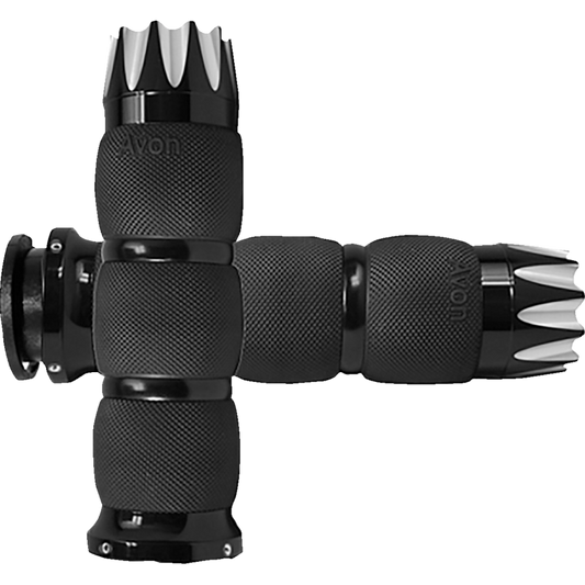 AVON GRIPS 0630-3072 Excalibur Air Cushioned Indian Black Grips