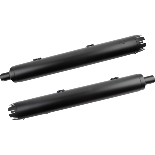 Cobra black mufflers for Indian motorcycles, DC design, SKU 1811-4234