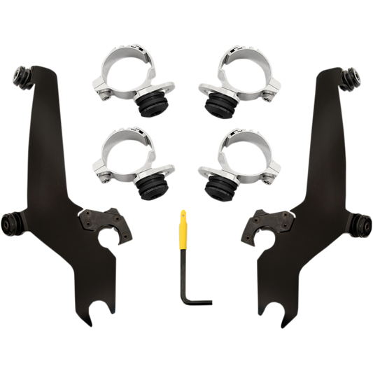 MEMPHIS SHADES METRIC mounting kit for Indian Scout, black stainless steel hardware