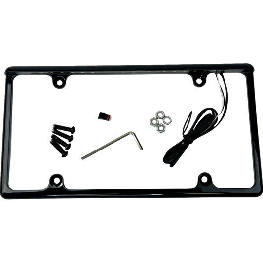 Custom Dynamics gloss black frame license LED for UTV, model 2030-2393