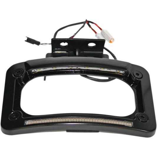 Custom Dynamics 2030-1433 black frame license plate for Indian motorcycles