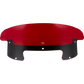 KLOCK WERKS Indian 8-inch red Windshield Flare motorcycle windshield; front view on white background
