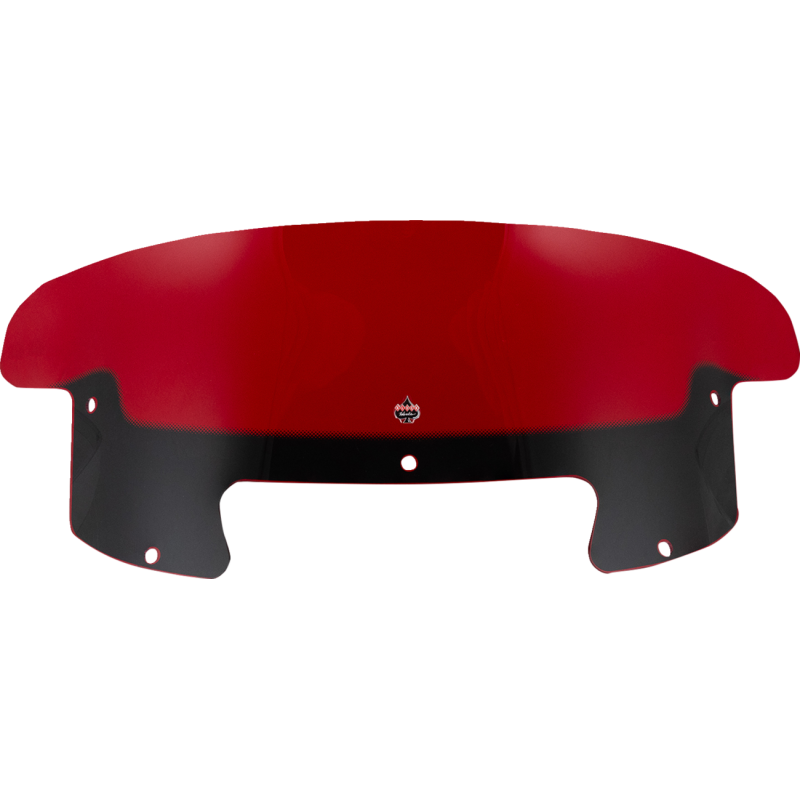 KLOCK WERKS Indian 8-inch red Windshield Flare motorcycle windshield; front view on white background