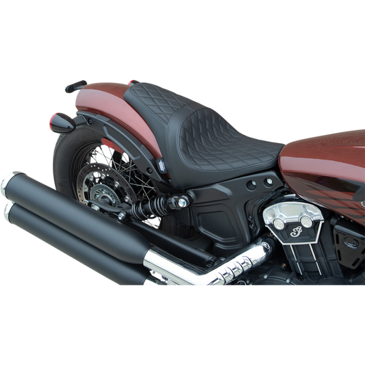 DRAG SPECIALTIES SEATS 0810-2255 3/4 Solo Seat, Diamond Stitch Black
