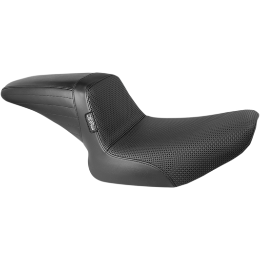 LE PERA Kickflip Basket Weave seat for 1982–1994 Harley-Davidson FXR motorcycles