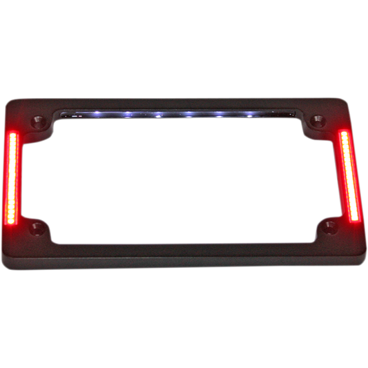 Custom Dynamics 2030-0900 Frame License Plate with Light, Black