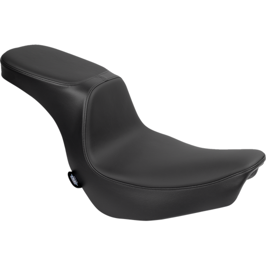 DRAG SPECIALTIES SEATS Seat Predator 2-Up Black Vinyl Smooth Solar FLSB FXLR — SKU 0802-1639