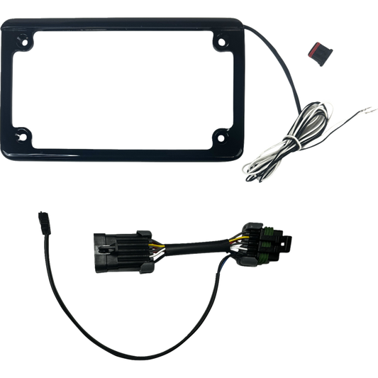 Custom Dynamics SXS RZR Pro black license plate frame; SKU 2030-2390