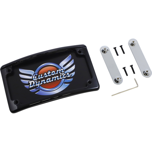 Custom Dynamics black LED frame license plate holder for Harley-Davidson CVO motorcycles
