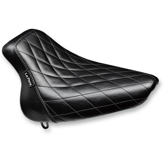 LE PERA 0802-0815 Bare Bones Solo Seat - Diamond Stitch - Black - Softail 2000-2007