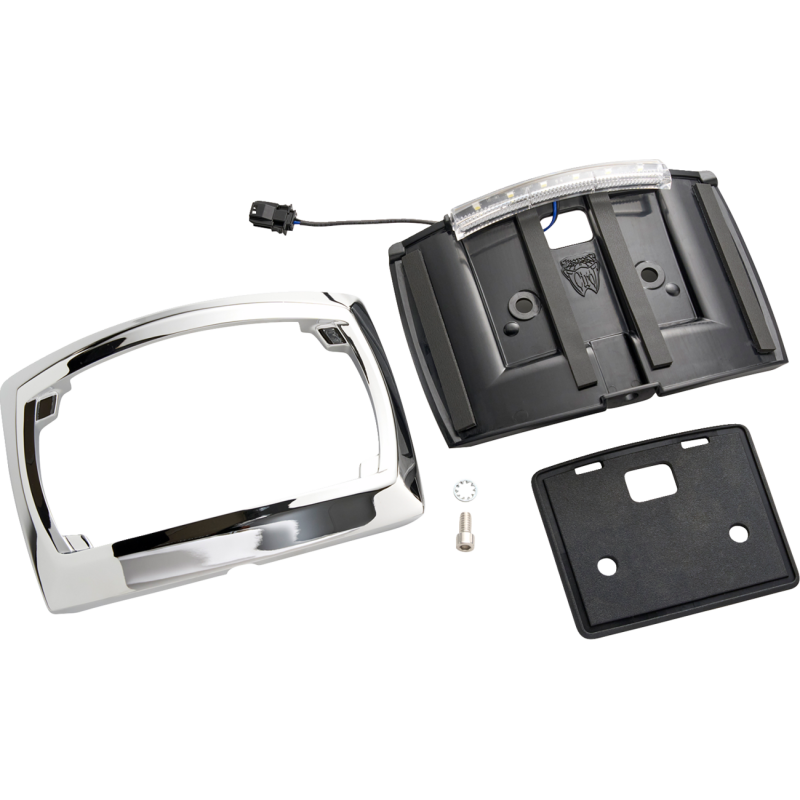 CIRO LLC curved frame with LED plate light in chrome finish, model 2030-2419